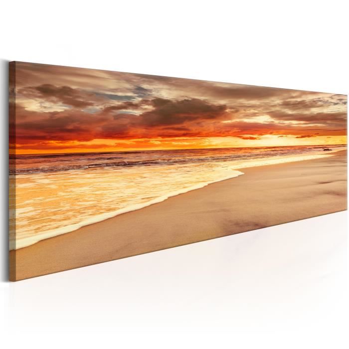 Tableau Beach: Beatiful Sunset - taille:120 x 40 cm