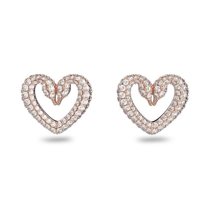 Boucles d'Oreilles femme - SWAROVSKI - Boucles d'oreilles Swarovski UNA, doré rose