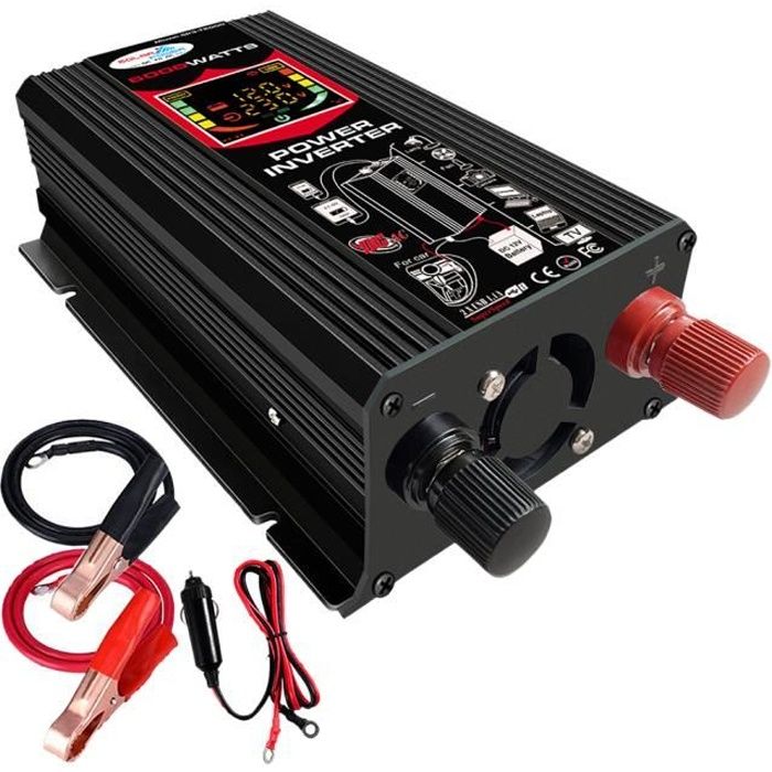 Onduleur Voiture 150W Zerone - Convertisseur 12V Vers 220V Avec Ports USB 2.1A