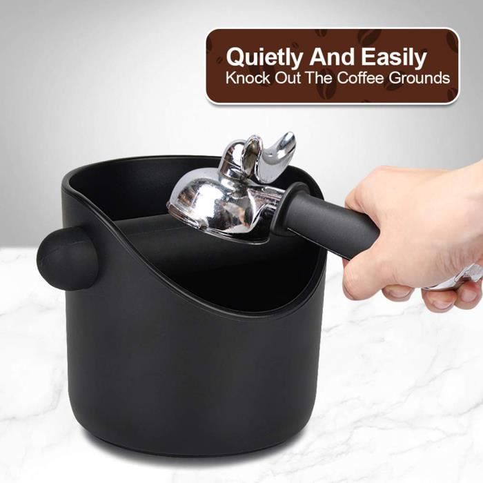 Boîte à café Oblique Black Coffee Knock Box Boîte à marc Knock Bin pour cafés Bars Cuisines familiales VGEBY En Stock