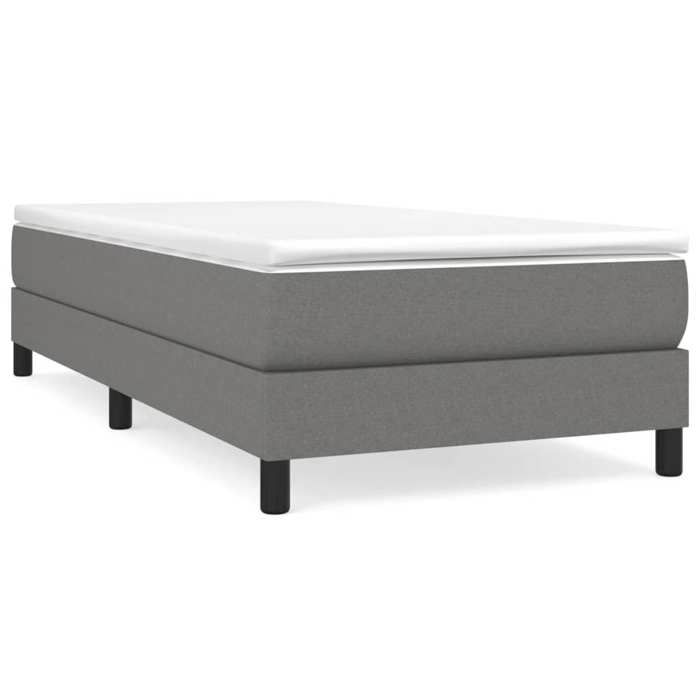 Lit adulte - 90x190 cmlit simple Cadre de lit Gris foncé Tissu CHY66544795
