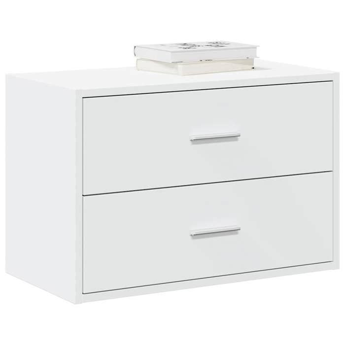 vidaXL Armoire avec 2 tiroirs blanc 60x31x40 cm bois dingénierie armoire de rangement buffet armoire buffet armoire 858821