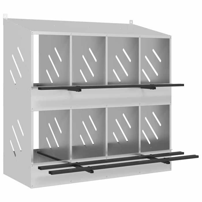 Comparer les prix de Meilleures Poulailler-Abris-Nichoir de poules - avec 8 compartiments métal argenté galvanisé SSD4801569