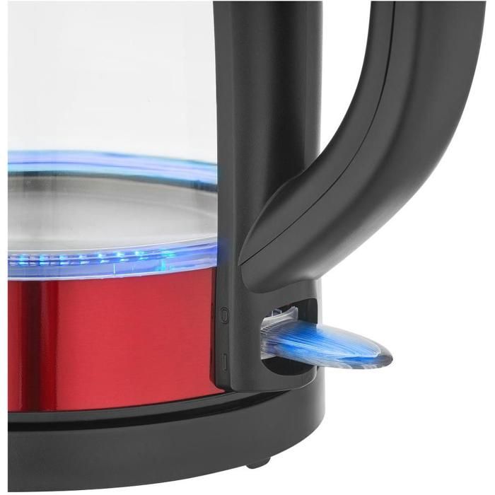 Bouilloire électrique - SENCOR - SWK 7401RD - 17 L - 2200 W - Verre noir et rouge