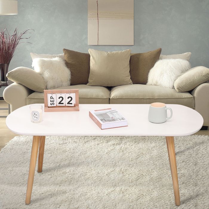 Table basse de salon simple et moderneXJING pieds en pin
