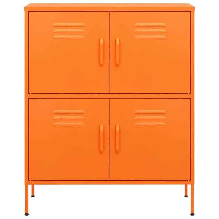 RemiseBuffet bahut commode - SUMMER - Armoire de rangement Orange 80 x 35 x 1015 cm Acier JILIMAISON2025 42735281