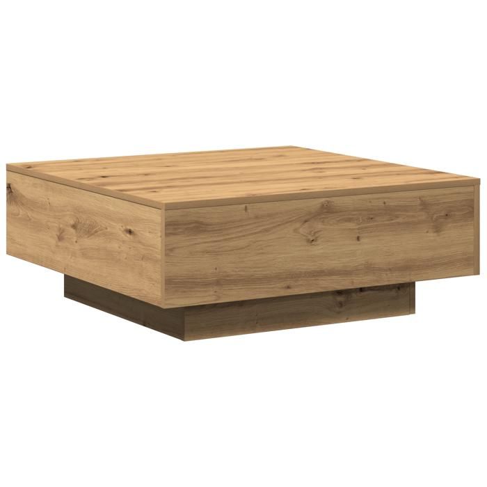 PROMOTION Table Basse Table Canapé Chêne artisanal 80x80x31 cm - Bois dingénierie 16212 - BestMeuble