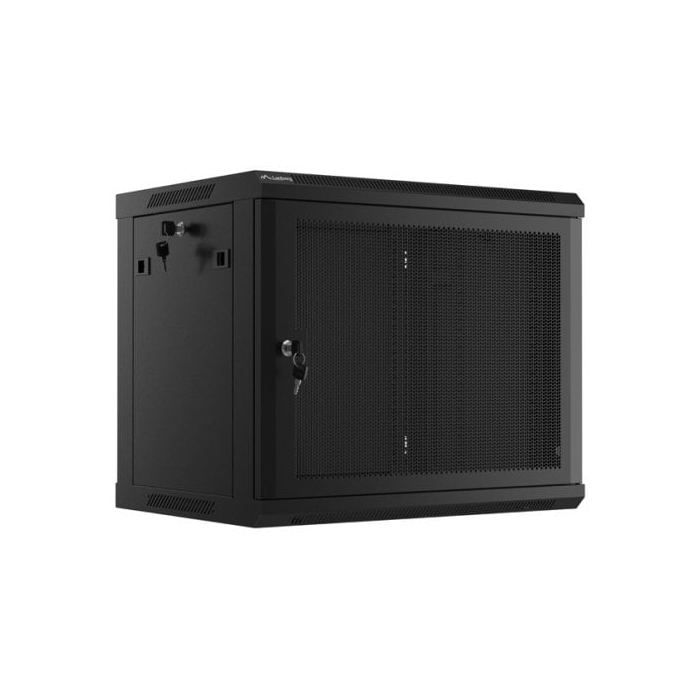 ARMOIRE MURALE 19 9U 600X450 PORTE PERFORÉ LANBERG EN KIT - vue 2