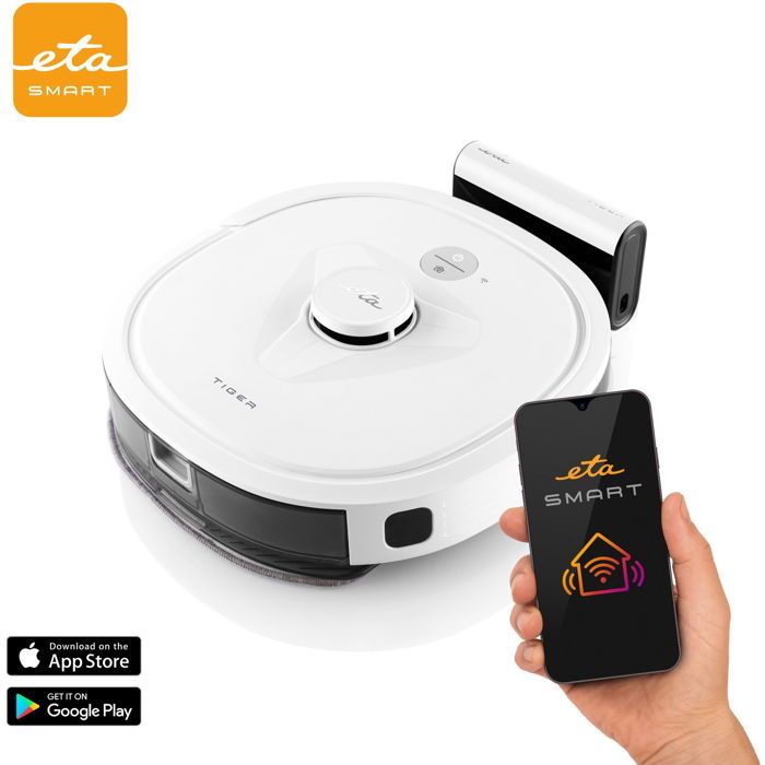 Aspirateur Robot - ETA - Tiger 4242 90000 - Antiallergique - Navigation Laser - 160 min Autonomie - Eta
