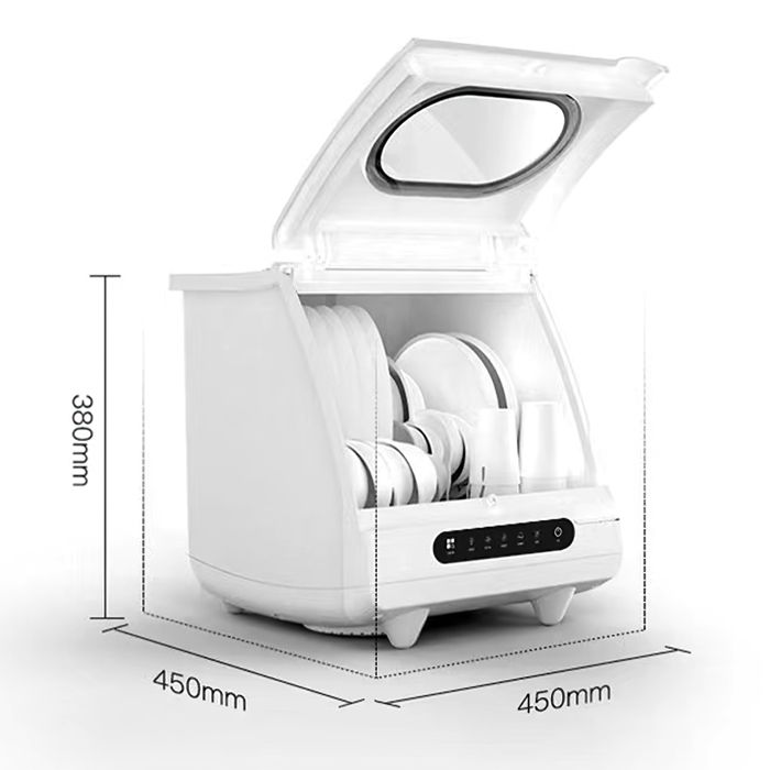 Mini lave-vaisselle de table avec5 programmes  lavage rapide lavage puissant lavage des fruits et légumes séchage et