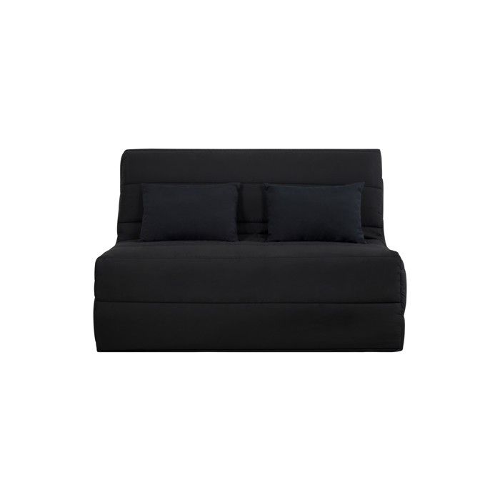 RELAXIMA - Banquette convertible BZ OLIVIA couchage 140 x 190 pearl noir