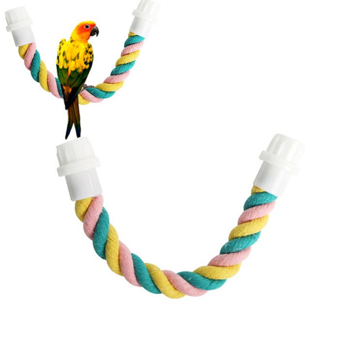 Perchoirs en corde pour oiseaux jouets pour perroquets corde élastique pour oiseaux [1 paquet]