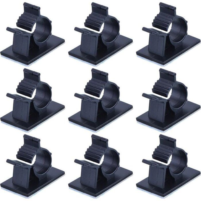 Lot De 100 Attaches De Câble Noires De 30,5 Cm Avec Trou De