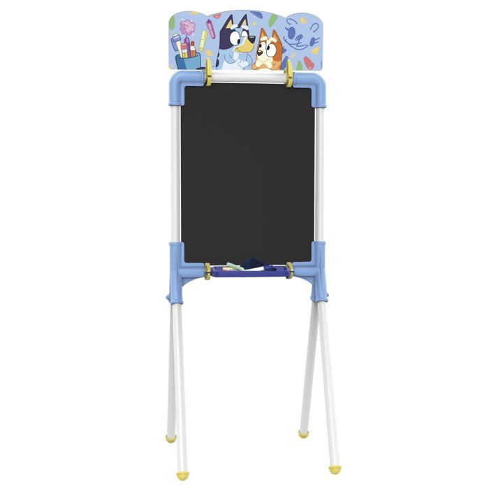 Tableau pour enfant 2 en 1 - Chicos - Double face - Réversible - Bluey - Métal et plastique - 98 cm hauteur