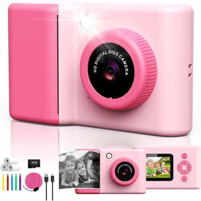 Appareil Photo Enfant, Cadeaux pour Enfant-32GB SD Carte-2.0HD-1080P Appareil Photo Enfant, Cadeaux pour Enfant-32GB SD Carte-2.0HD-1080P