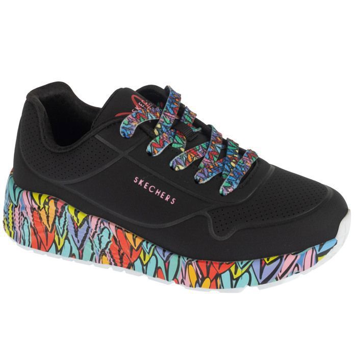 Skechers Baskets pour filles - Noir - Skechers Uno Lite - Subtle Love