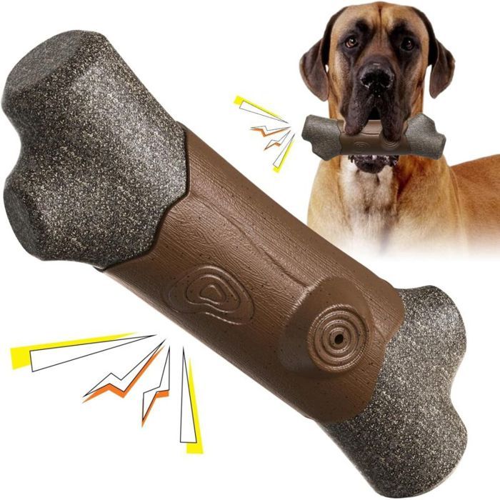 Jouet à mâcher robuste pour chiens agressifs forme de branche 827 pouces durable pour races moyennes grandes et très grandes
