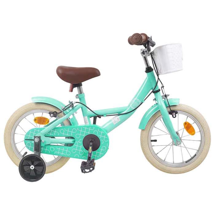Vélo pour Enfants 14 Pouces pour les 3-5 ans Vert Mer - vidaXL - acier - 1040 x 510 x 73 cm 7647646