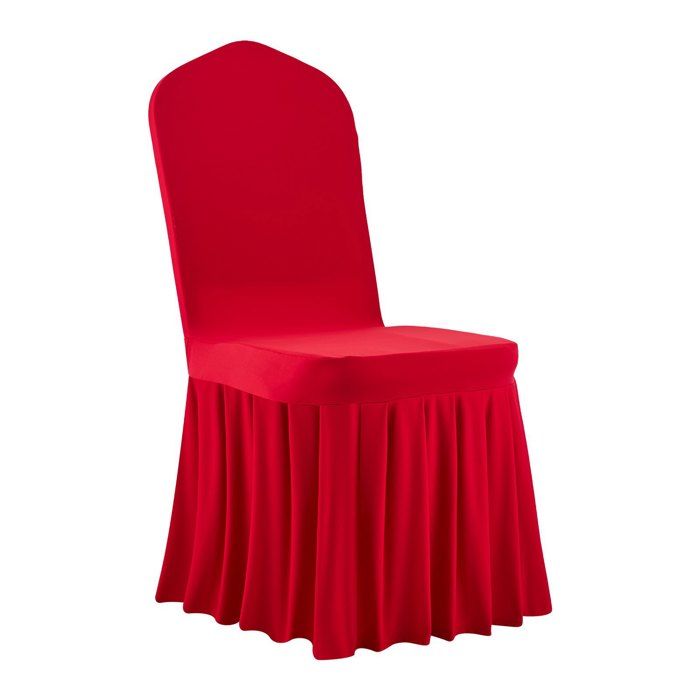 Housse de Chaise Extensible 30PCs Rouges pour Mariage Salle à Manger et Banquet