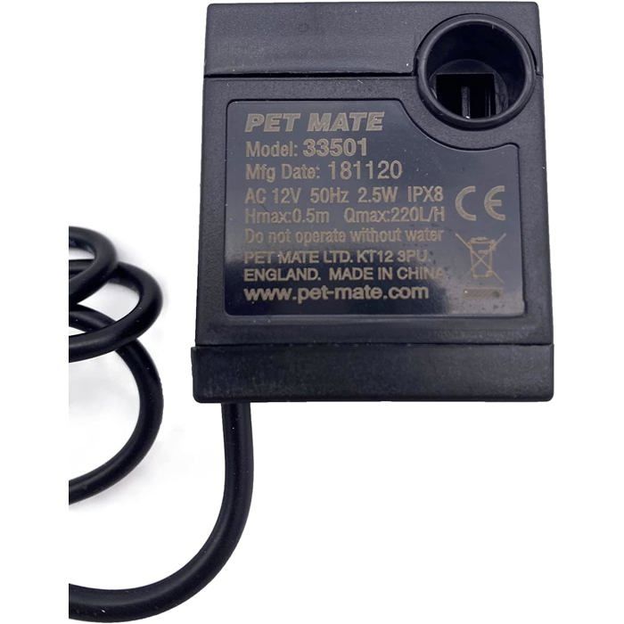 Pompe de Rechange pour Fontaine Chat Cat Mate 354 Compatible Chien