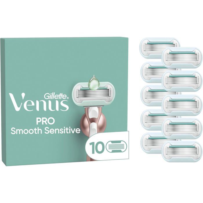 Lames de rechange Gillette Venus Deluxe Smooth Sensitive pour rasoir femme lot de 10