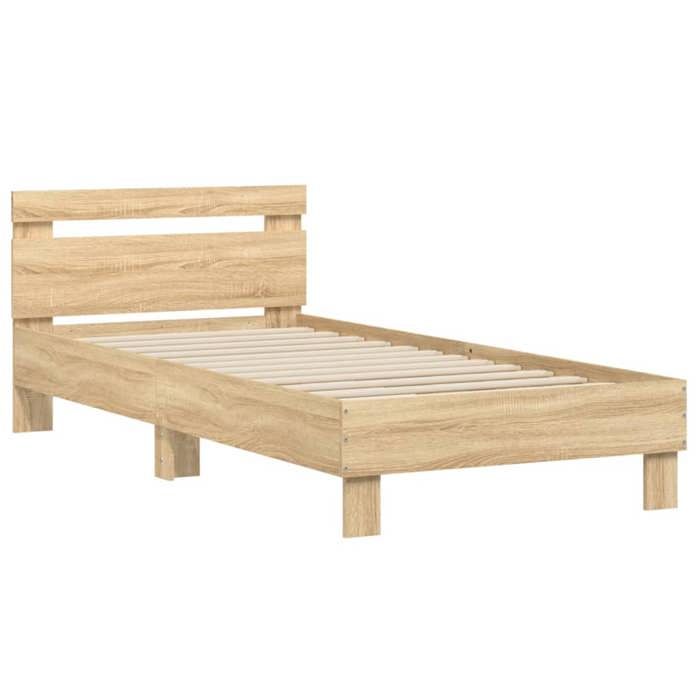 Lit 1 place - 90 x 190 cm - Chêne sonoma - vidaXL - Cadre de lit - moderne - sans matelas 445840