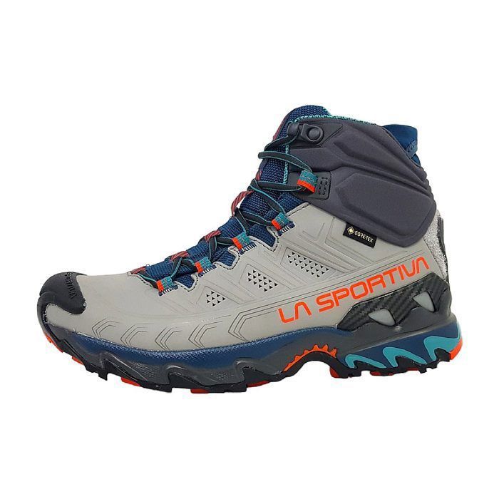 Femmes La Sportiva Bottes de randonnée Ultra Raptor II Mid Won Textile Lacets Plat - grey/ tomate cerise Femmes La Sportiva Bottes de randonnée Ultra Raptor II Mid Won Textile Lacets Plat - grey/ tomate cerise