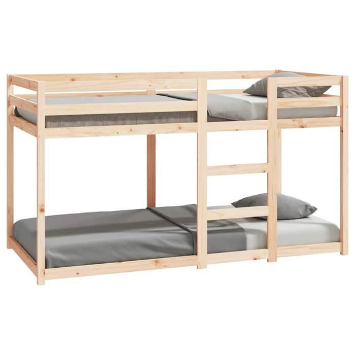 Lit adulte1 place - 90x190 cm - vidaXL - Lit superposé - sans matelas - 90x190 cm bois de pin massif - moderne design_8484