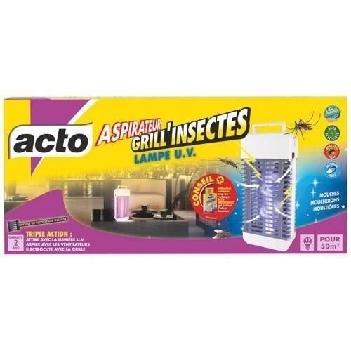 ACTO Grill insectes à aspirateur et lampe uv 50m2