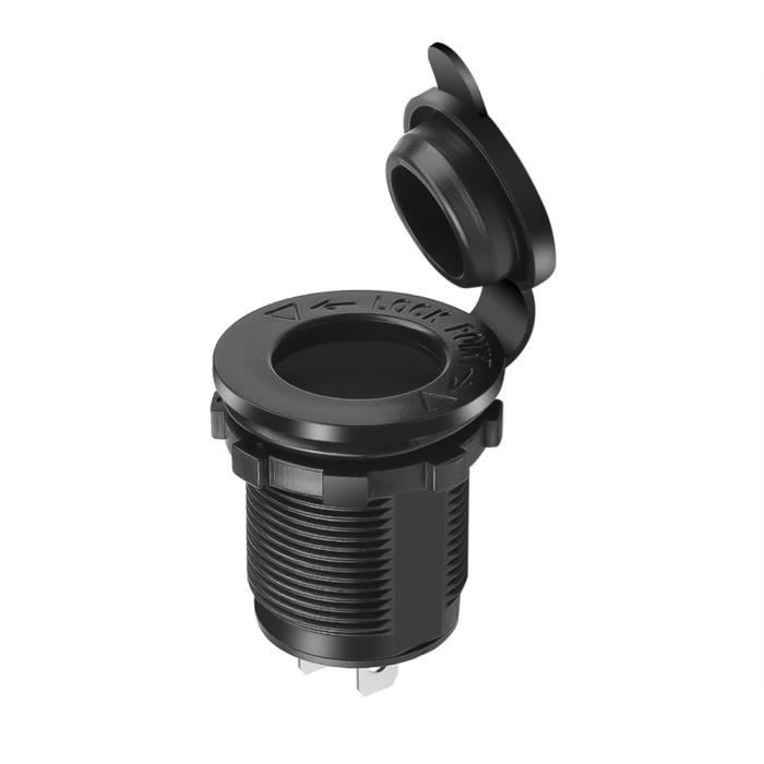 Navaris Prise Allume-cigare - Adaptateur Prise Allume-cigare Double étanche 12V - Chargeur Téléphone Portable Tablette GPS Pour Voiture Moto Bateau