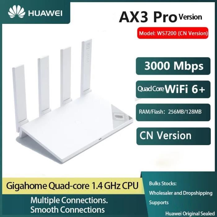 WS7200 blanc - Huawei-Routeur Wifi AX3 PRO, 6 + 3000Mbps, Façades, Core ...