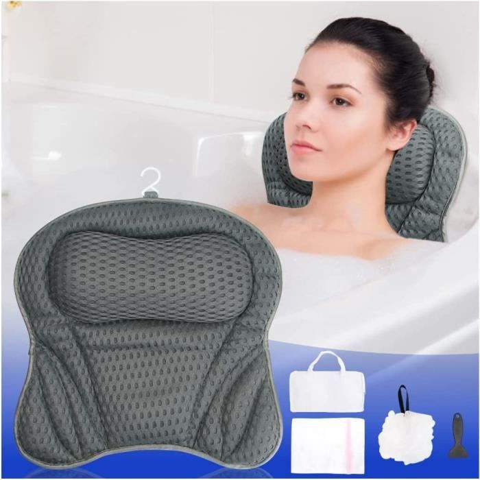 Oreiller De Bain Plein Corps - Maille, Blanc, Taille Large - Neuf