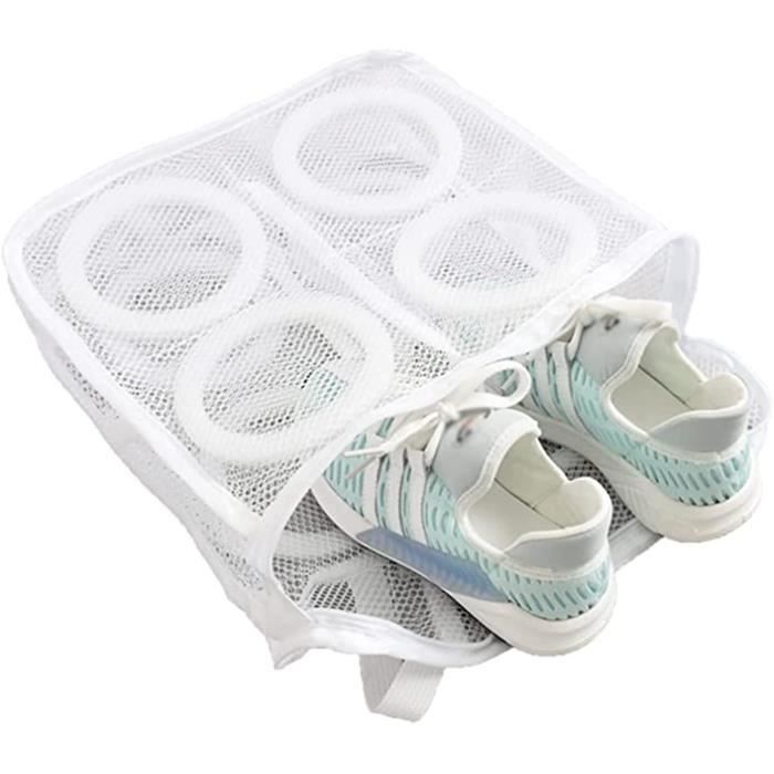 Sac de chaussure de lavage réutilisable super épais avec fermeture à  glissière (L + XL) - Sac de lingerie pour machine à laver, lave-chaussures,  sac de séchage de chaussures - Pack 2