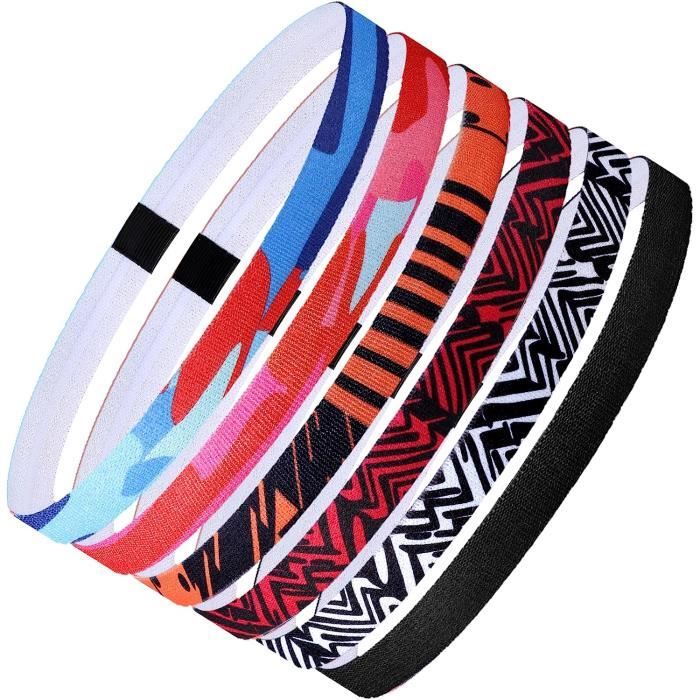 Hommes Femmes Yoga Sports Bandeau Antidérapant Bande de cheveux Sports Head  Warp pour Basketball Volleyball Rugby Player