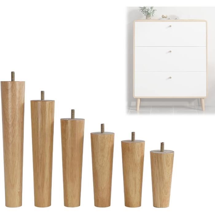 Lot De 4 Pieds De Meubles En Bois Fini érable - Hauteur 5.5 Pouces - Occasion