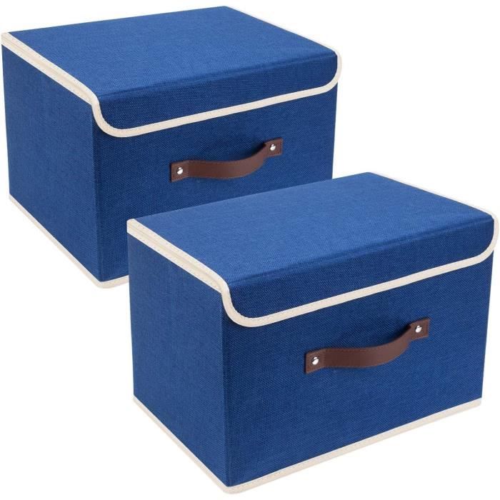 Boîte De Rangement Verrouillable En Tissu - Dimensions 45x35x26 Cm (XL) - Pliable, Lavable, Avec Cadenas à Combinaison - Idéale Pour Vêtements, Objets De Valeur