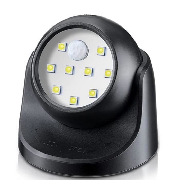 Spot LED à pile - Proxinova - sphère extractible et rotative à 360° détecteur de mouvement PIR fixation pratique 150 lumens
