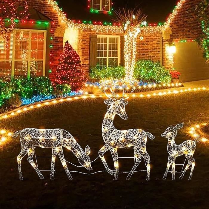 Renne Lumineux Noël Exterieur LED[Z13] 3PCS ExtérieurIntérieur Cdiscount Maison