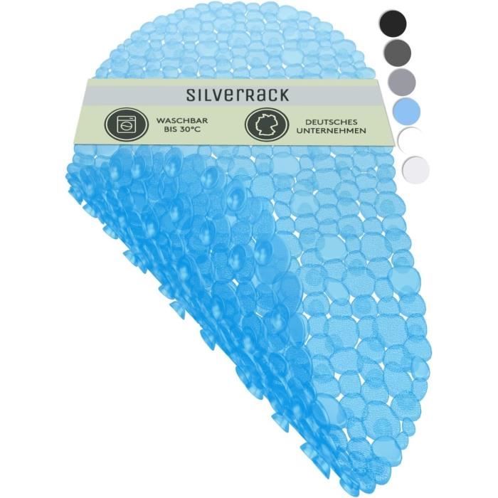 Tapis De Bain Antidérapant SilverRack 88x40cm - Galets Transparents Sans BPA