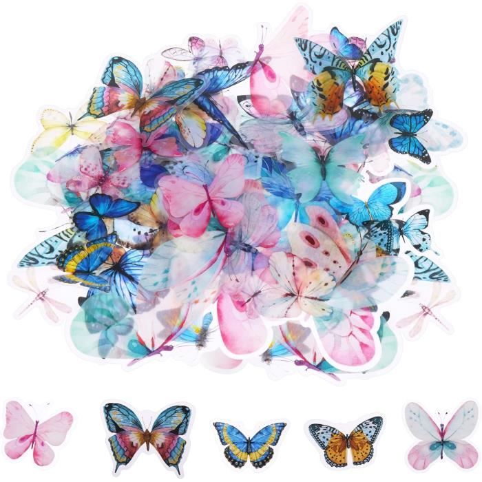 PACK DE 20 autocollants muraux vibrants papillons pour décoration