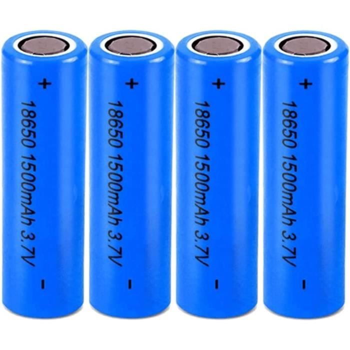 4 Piles Rechargeables 3.7V 9900mAh - Pour Lampes De Poche, Frontales - Haute Capacité, Charge Rapide