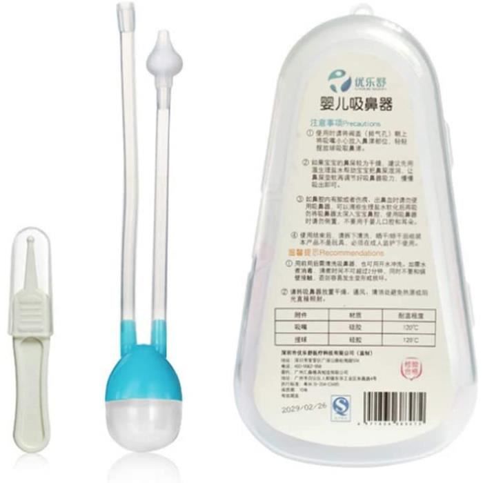Ensemble De 2 Pièces D'aspirateur Nasal Pour Bébé Seringue D'ampoule De