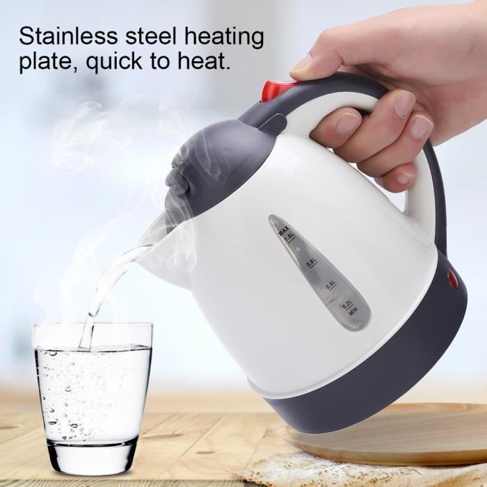 Noir TOPQSC Bouilloire pour voiture Bouilloire portable pour voiture Bouilloire de voyage Bouilloire électrique pour voiture Tasse à eau pour voiture Accessoires portables pour voiture Chauffage 