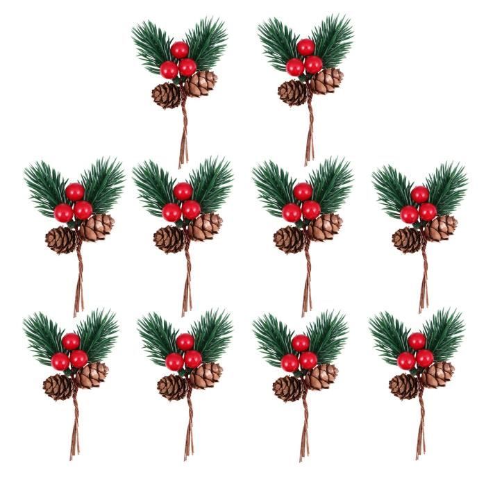 400 Baies De Noël Rouges Givrées Artificielles – Décoration Arbre, Guirlande, Mariage, DIY