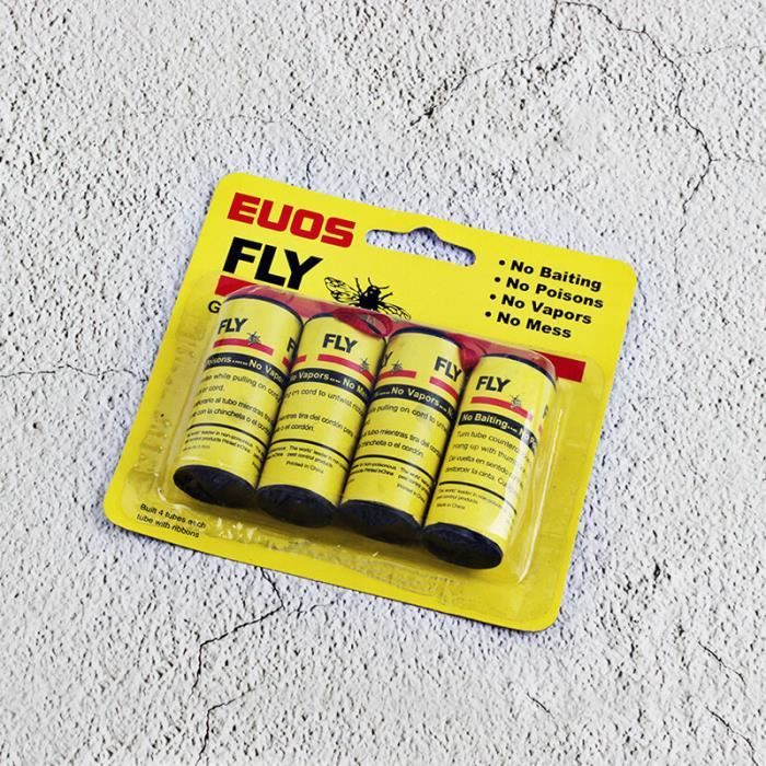 Piège nuisibleRubans adhésifs à mouches Double face 4 pièces bandes de papier anti-insectes colle domestique piège [F814886485]