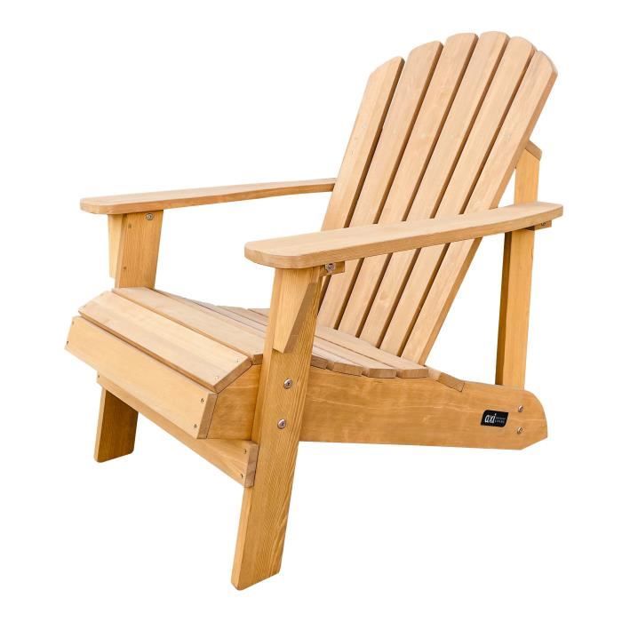Chaise Adirondack - AXI - Carmen - Bois de pruche - Beige Or - Résistante aux intempéries Chaise Adirondack - AXI - Carmen - Bois de pruche - Beige Or - Résistante aux intempéries