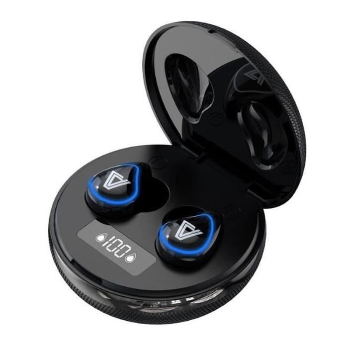 Casque Sans Fil Bluetooth Konfulon Vert Avec Banque D'alimentation Intégrée