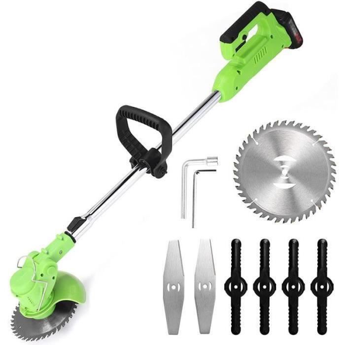 Debroussailleuse Electrique sans Fil 21V 4.0AH Coupe Bordure sans Fil avec BatterieDeux Types De
