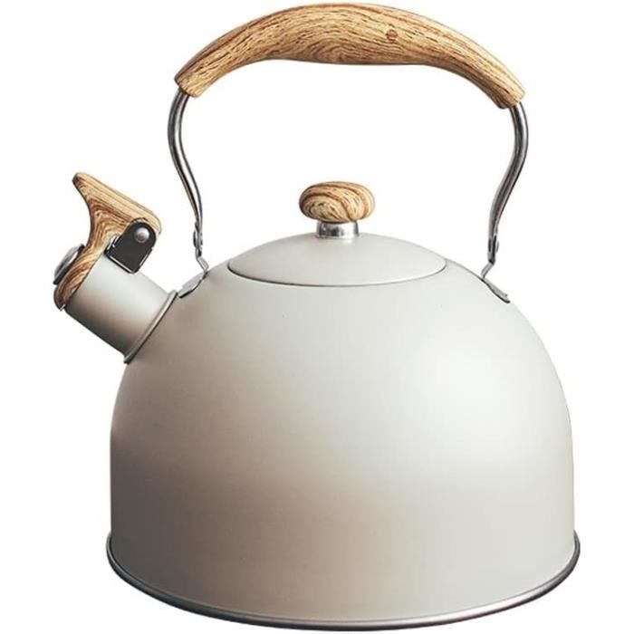 Bouilloire Sifflette En Inox 2,8 L - Pour Toutes Cuisinières (gaz, Induction, électrique), Bec Verseur Pratique