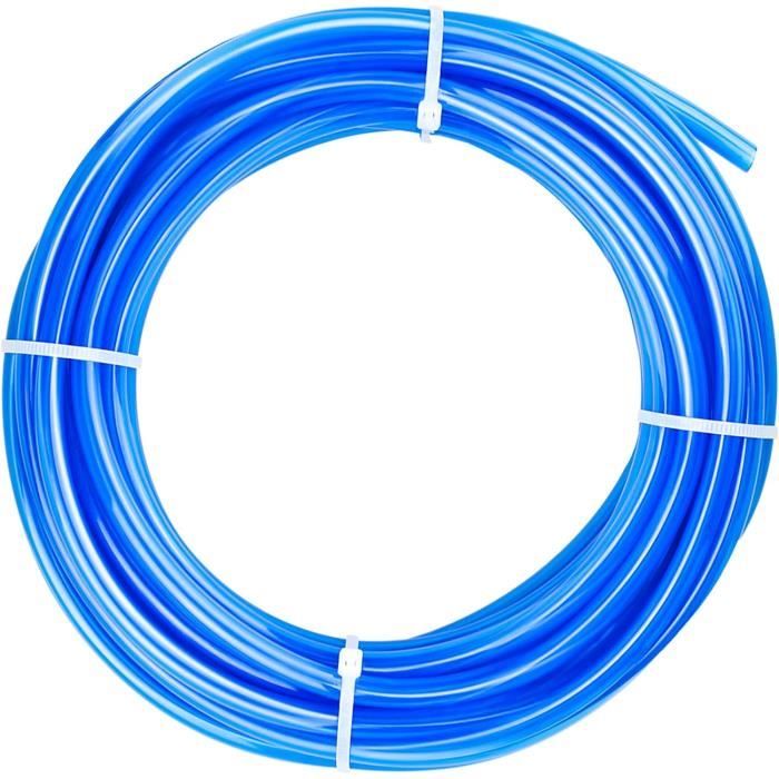 HUAZIZ Kit Tuyau Air Polyuréthane Bleu 5M 10mm OD X 6.5mm ID Avec 14 Connecteurs Et Coupe-Tube
